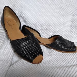 Franco Sarto Woven Leather Flats